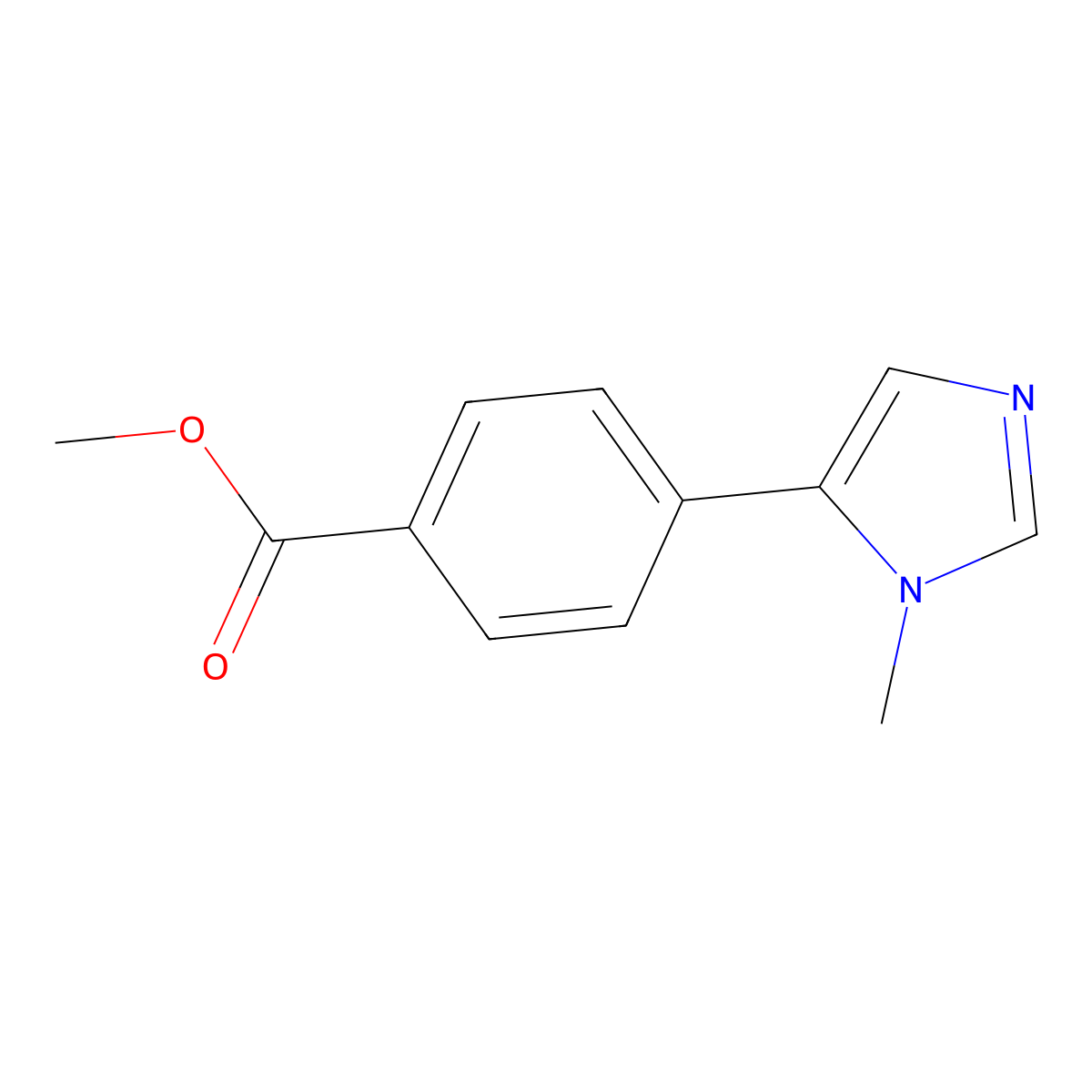 4-(3-methyl-3H-imidazol-4-yl)-benzoic acid methyl ester molecular structure, CAS 305806-36-4