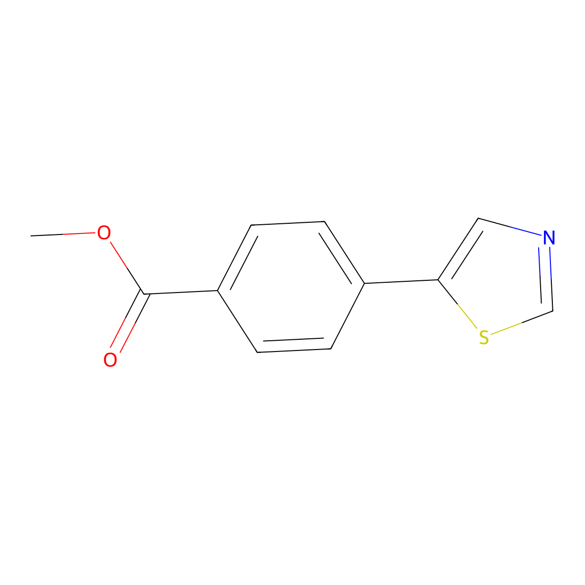 Methyl 4-(thiazol-5-YL)benzoate molecular structure, CAS 305806-37-5