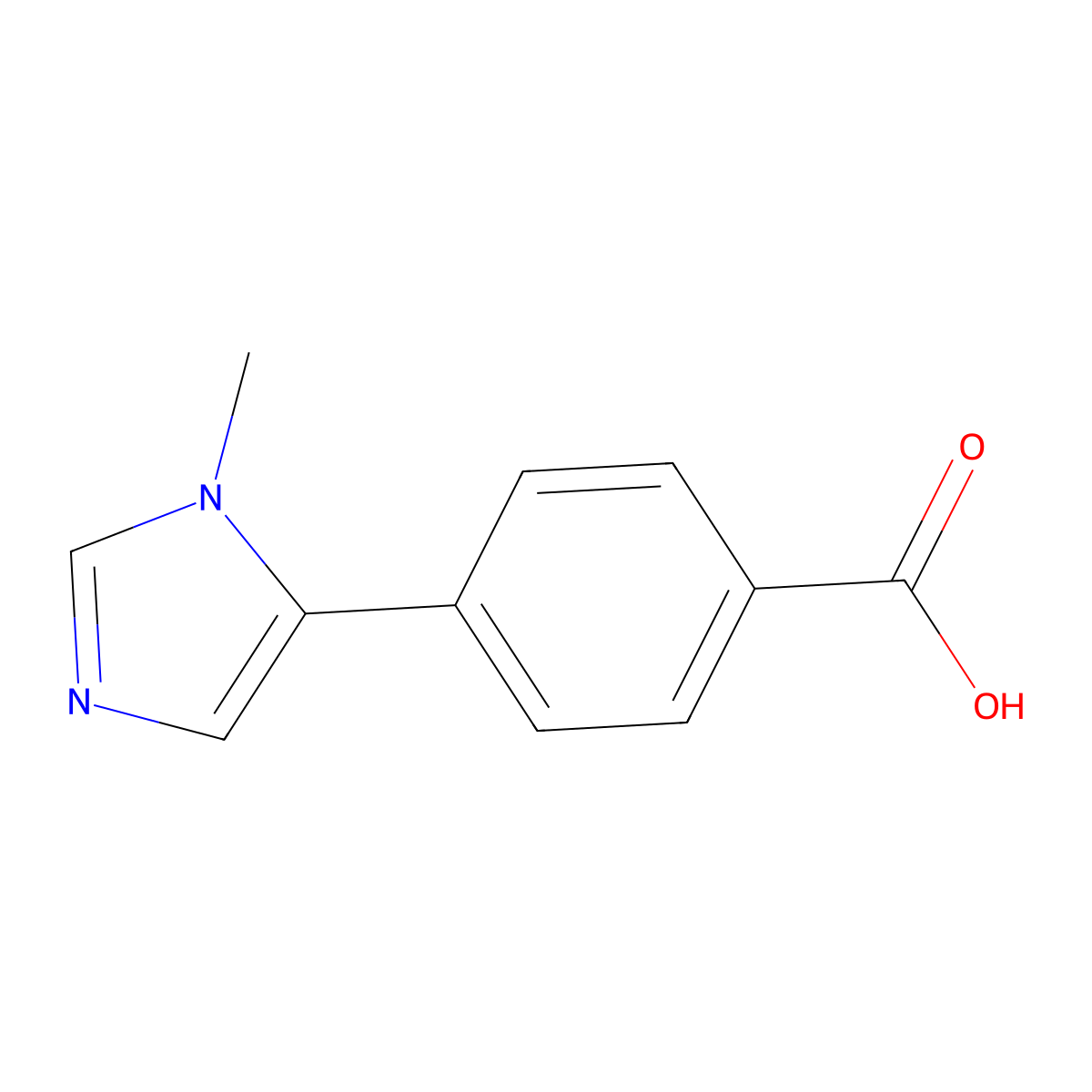 4-(1-Methyl-5-imidazolyl)benzoic Acid molecular structure, CAS 305806-38-6