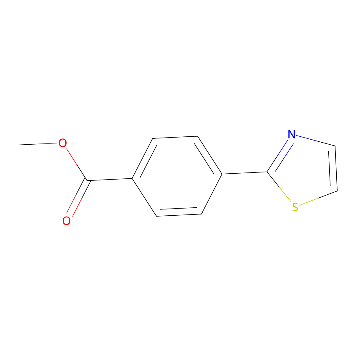 Methyl 4-(thiazol-2-Yl)benzoate molecular structure, CAS 305806-42-2