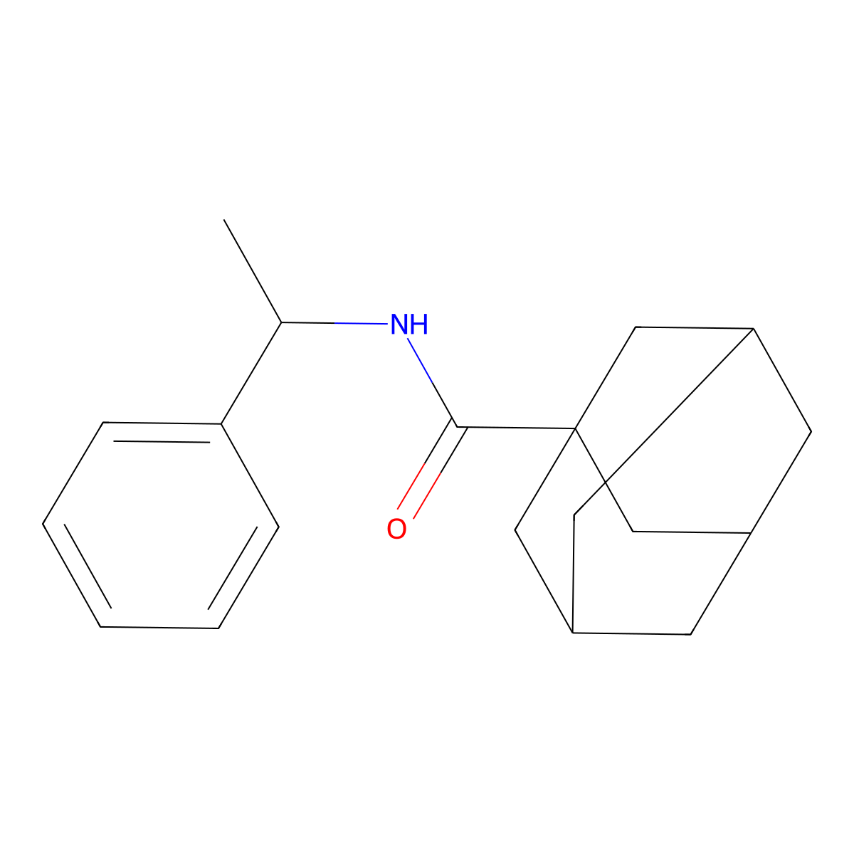 N-(1-phenylethyl)adamantane-1-carboxamide molecular structure, CAS 305806-99-9