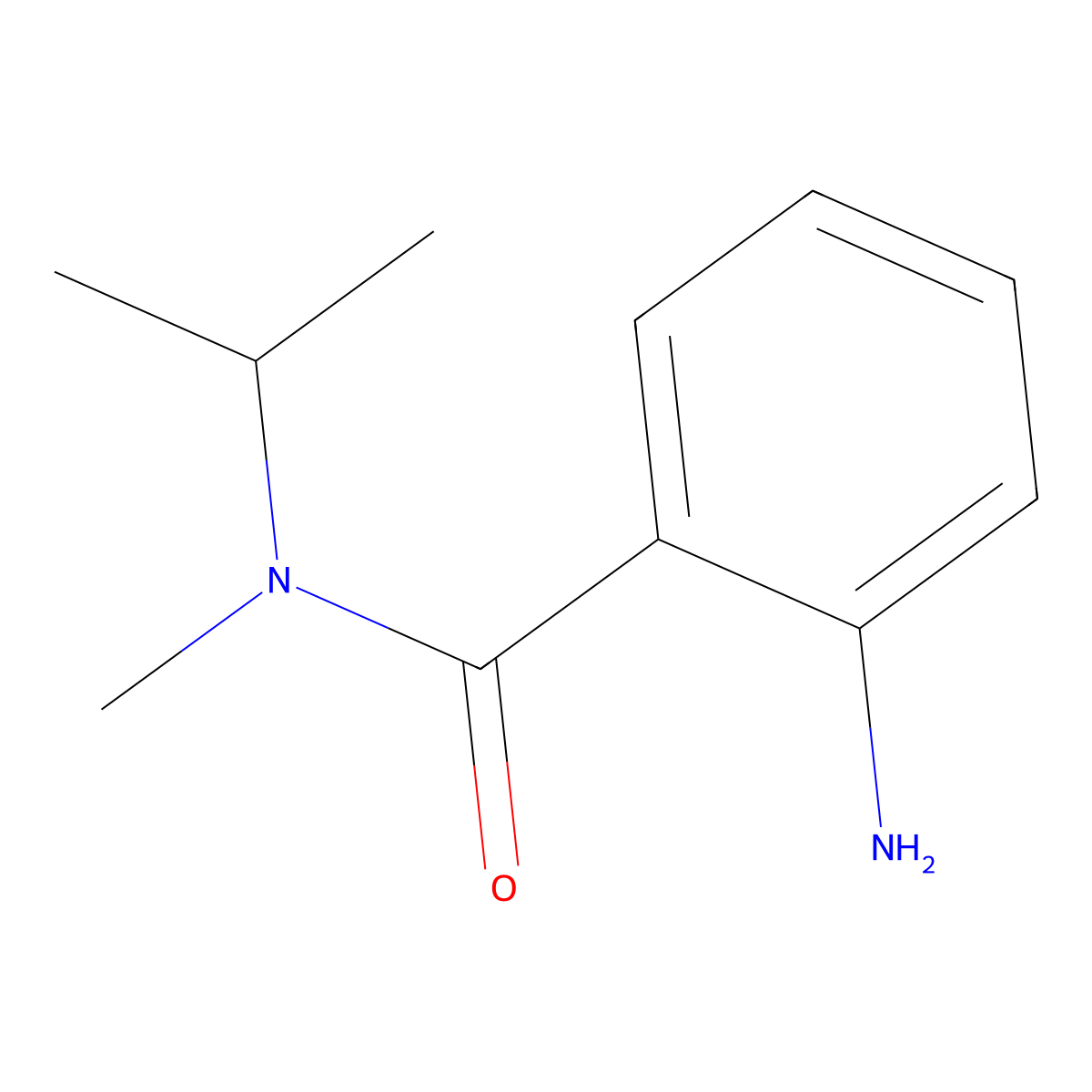 2-amino-N-methyl-N-(propan-2-yl)benzamide molecular structure, CAS 305811-08-9
