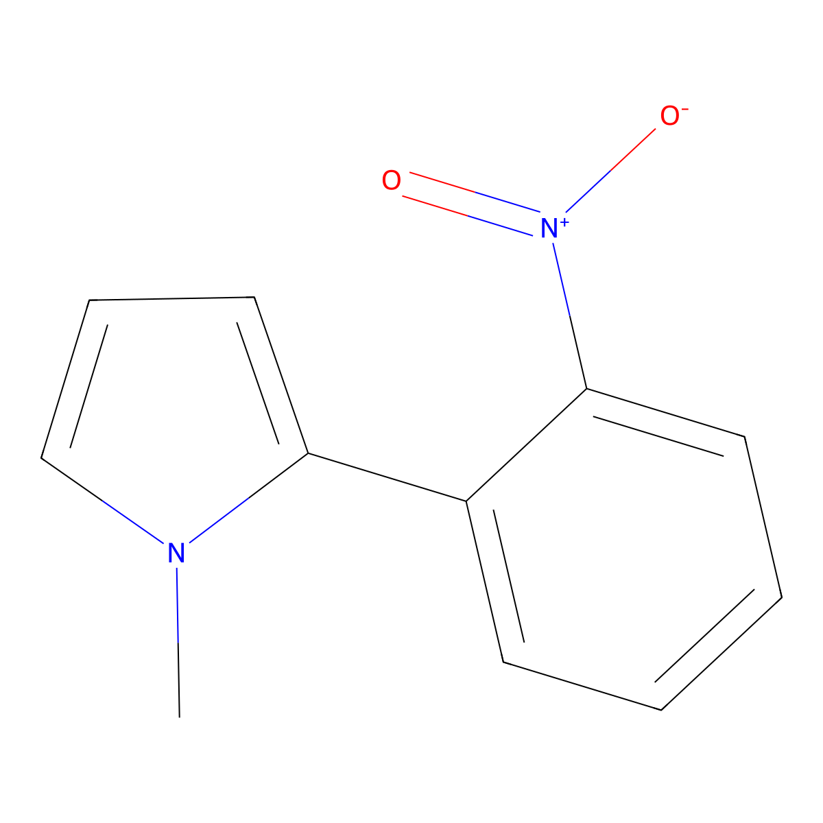 1-methyl-2-(2-nitrophenyl)-1H-pyrrole molecular structure, CAS 305811-27-2