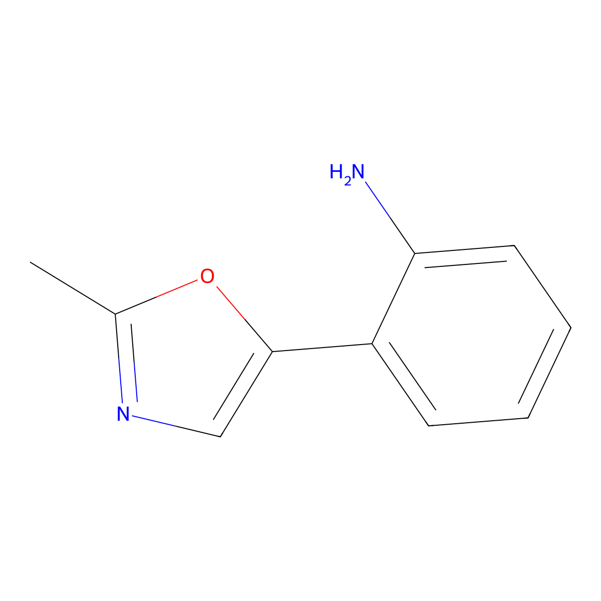 2-(2-Methyl-5-oxazolyl)aniline molecular structure, CAS 305811-36-3