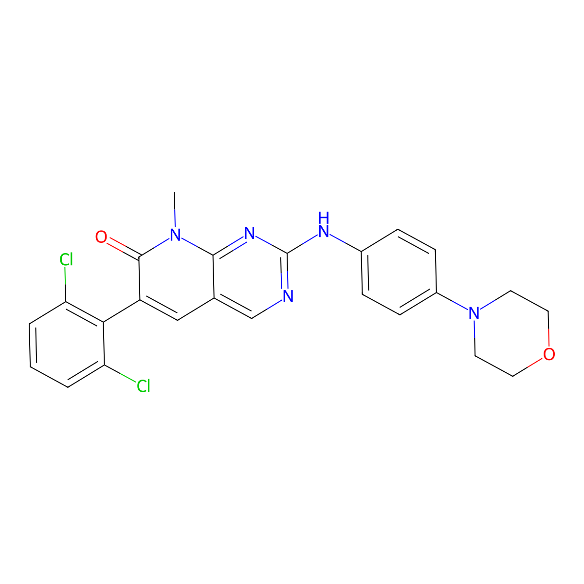 PD-173952 molecular structure, CAS 305820-75-1