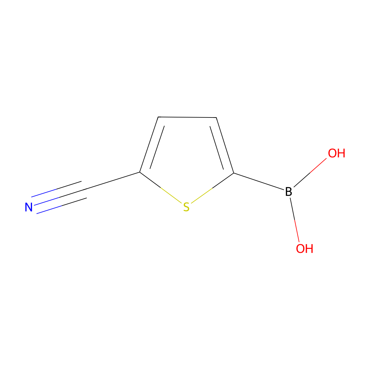 5-Cyanothiophene-2-boronic acid molecular structure, CAS 305832-67-1