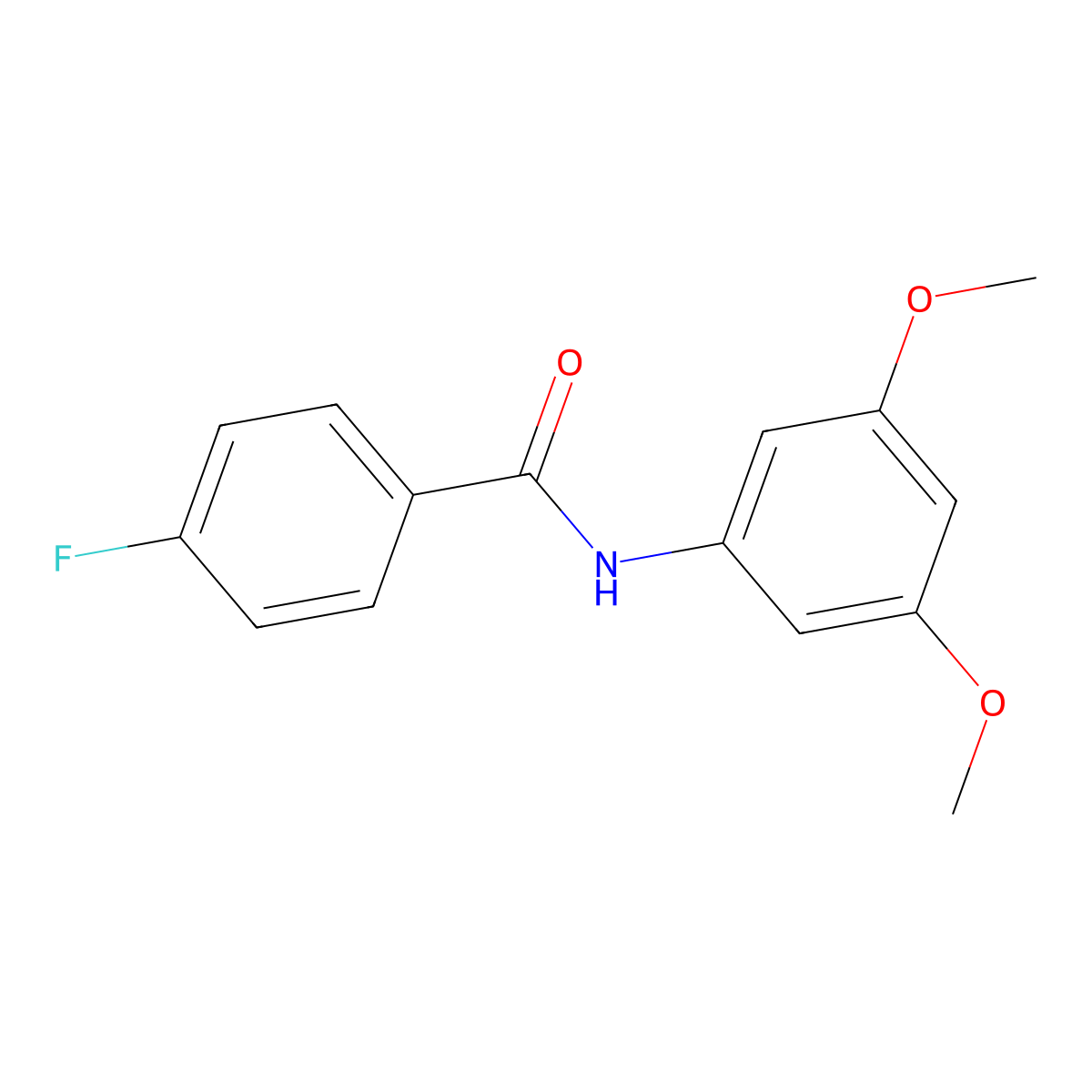 N-(3,5-dimethoxyphenyl)-4-fluorobenzamide molecular structure, CAS 305834-38-2