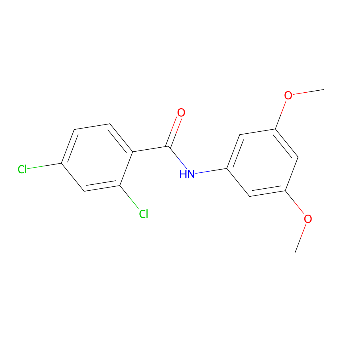 2,4-dichloro-N-(3,5-dimethoxyphenyl)benzamide molecular structure, CAS 305834-39-3
