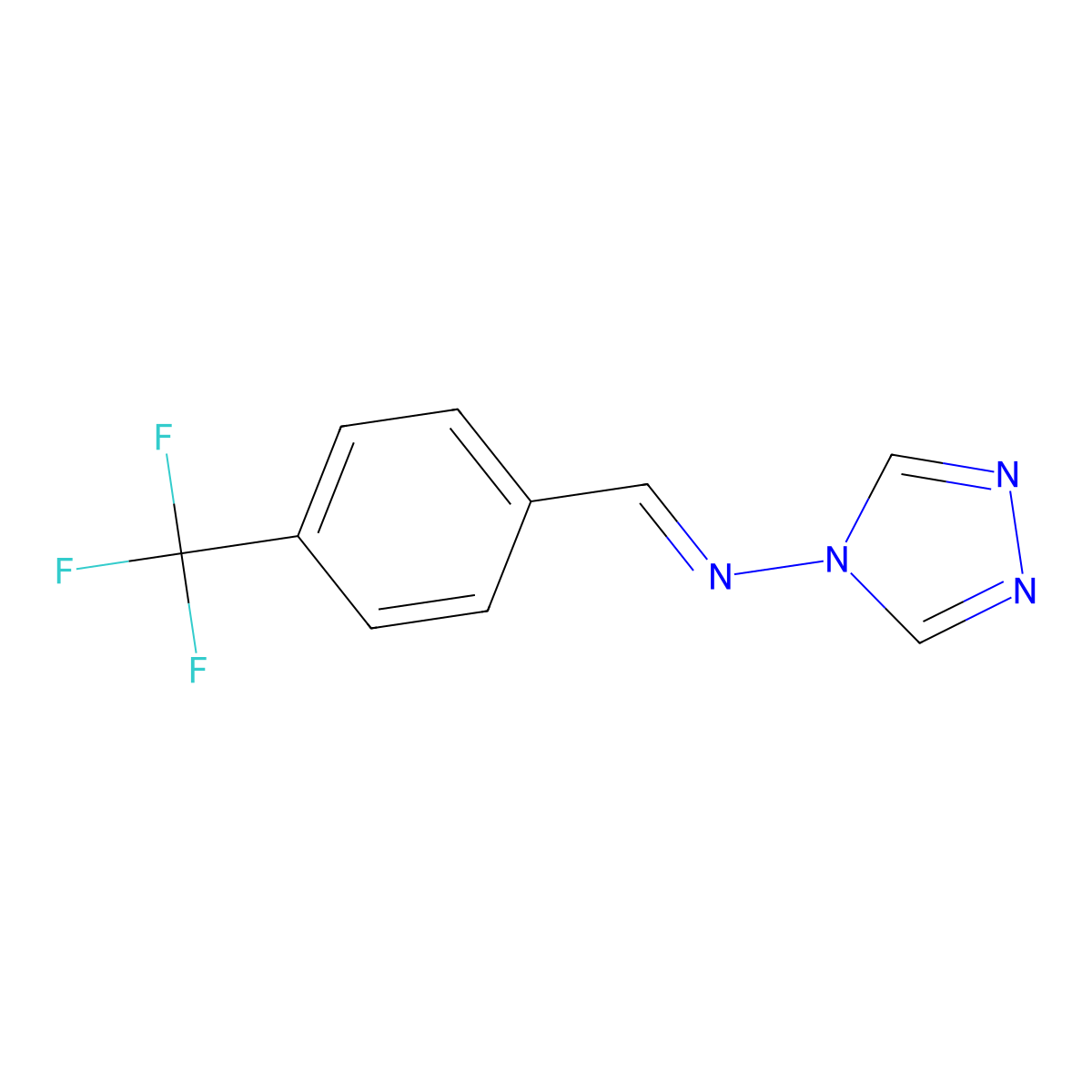 (NE)-N-{[4-(Trifluoromethyl)phenyl]methylidene}-4H-1,2,4-triazol-4-amine molecular structure, CAS 305847-83-0