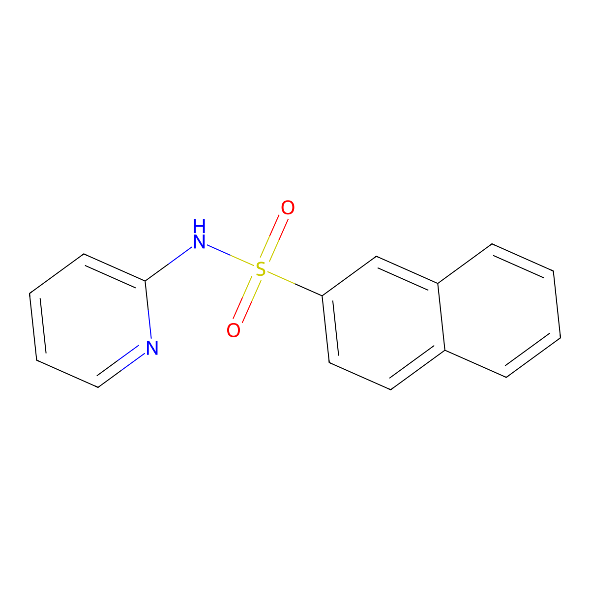 N-pyridin-2-ylnaphthalene-2-sulfonamide molecular structure, CAS 305847-84-1