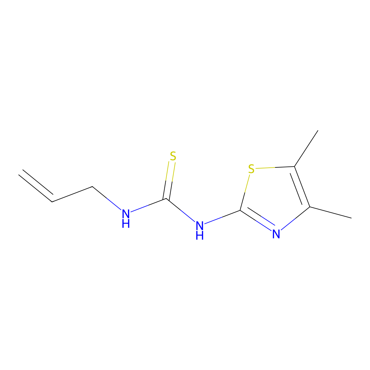 1-(Dimethyl-1,3-thiazol-2-yl)-3-(prop-2-en-1-yl)thiourea molecular structure, CAS 305847-86-3