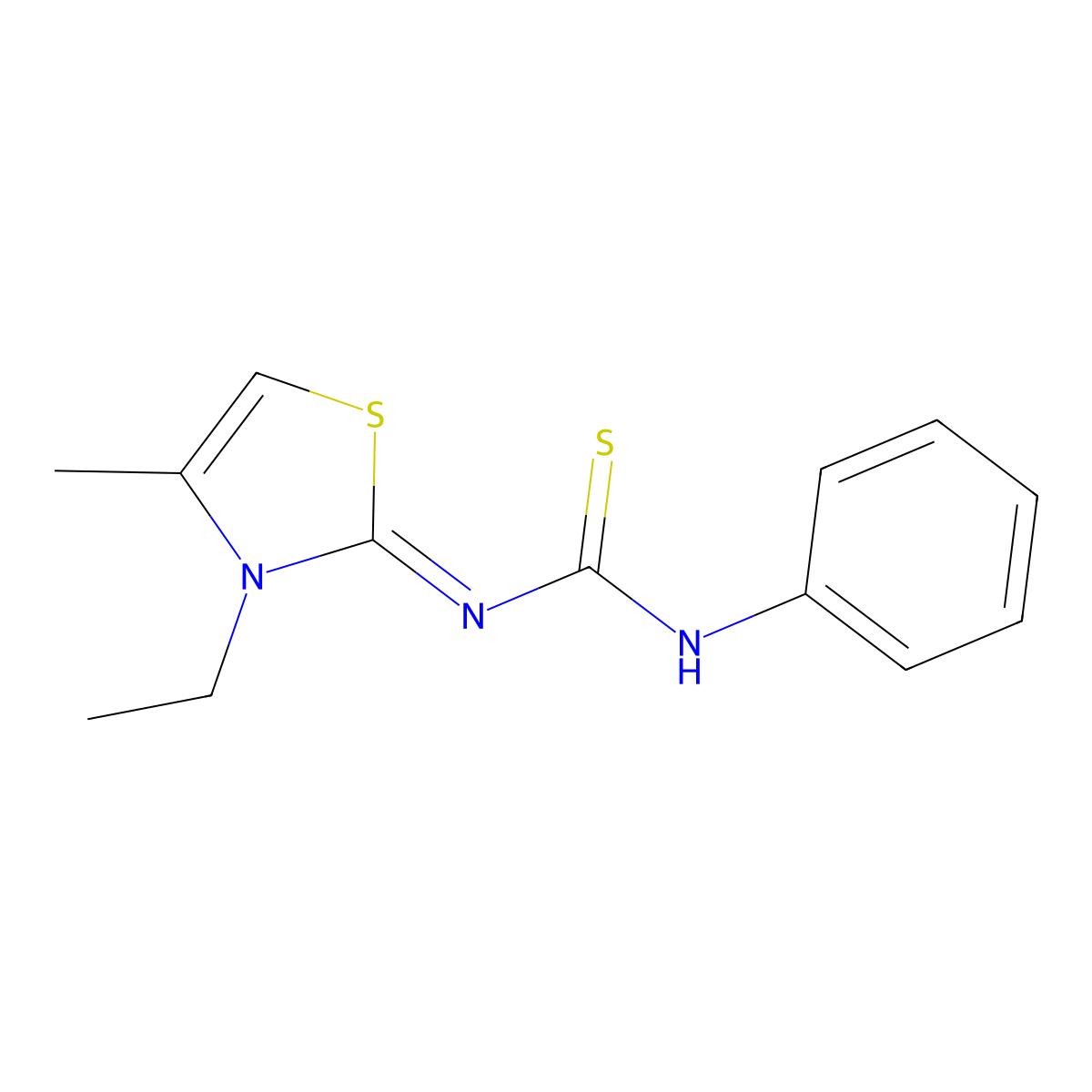 3-[(2Z)-3-Ethyl-4-methyl-2,3-dihydro-1,3-thiazol-2-ylidene]-1-phenylthiourea molecular structure, CAS 305847-87-4