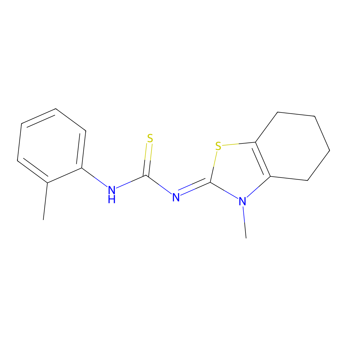 3-[(2Z)-3-Methyl-2,3,4,5,6,7-hexahydro-1,3-benzothiazol-2-ylidene]-1-(2-methylphenyl)thiourea molecular structure, CAS 305847-89-6