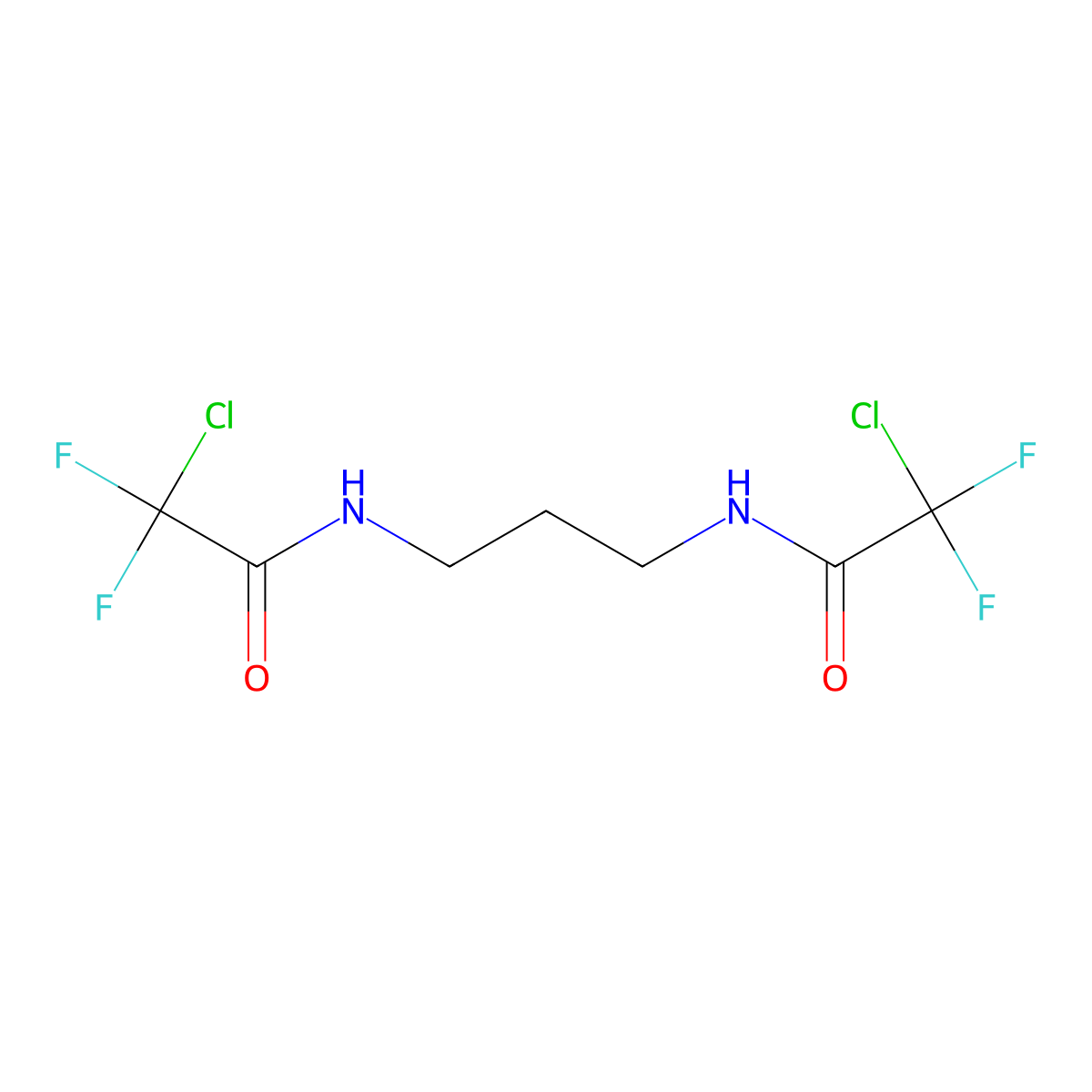 2-Chloro-N-[3-(2-chloro-2,2-difluoroacetamido)propyl]-2,2-difluoroacetamide molecular structure, CAS 305848-82-2