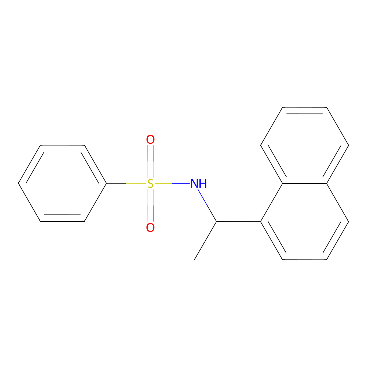 N-[1-(naphthalen-1-yl)ethyl]benzenesulfonamide molecular structure, CAS 305848-98-0