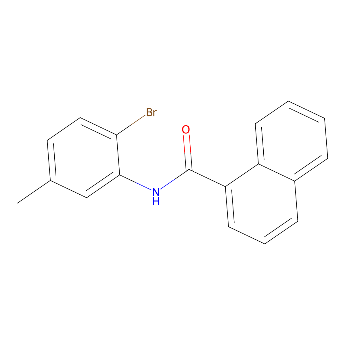N-(2-bromo-5-methylphenyl)naphthalene-1-carboxamide molecular structure, CAS 305849-04-1