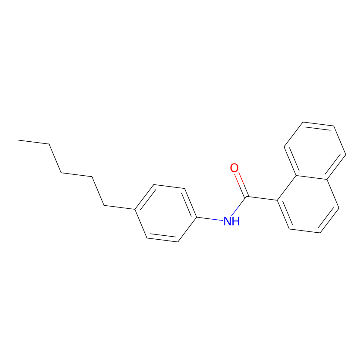 N-(4-pentylphenyl)naphthalene-1-carboxamide molecular structure, CAS 305849-05-2