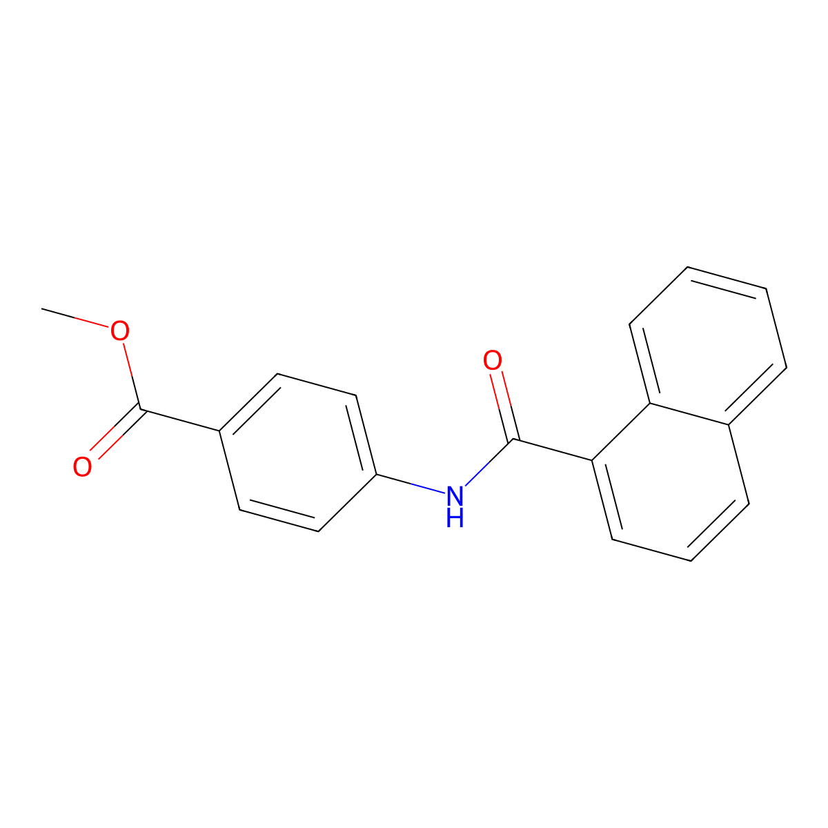 Methyl 4-(naphthalene-1-amido)benzoate molecular structure, CAS 305849-06-3