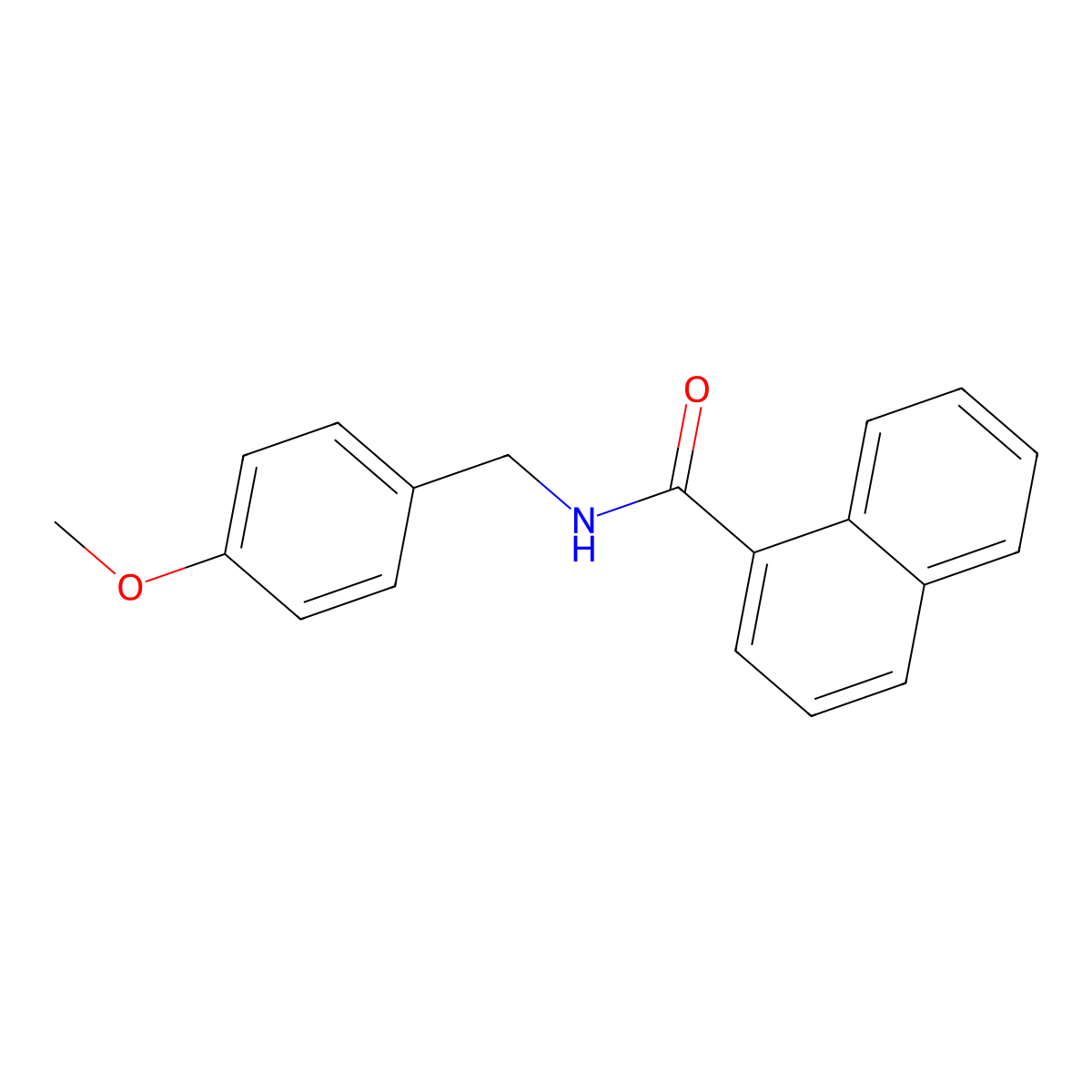 N-[(4-methoxyphenyl)methyl]naphthalene-1-carboxamide molecular structure, CAS 305849-07-4