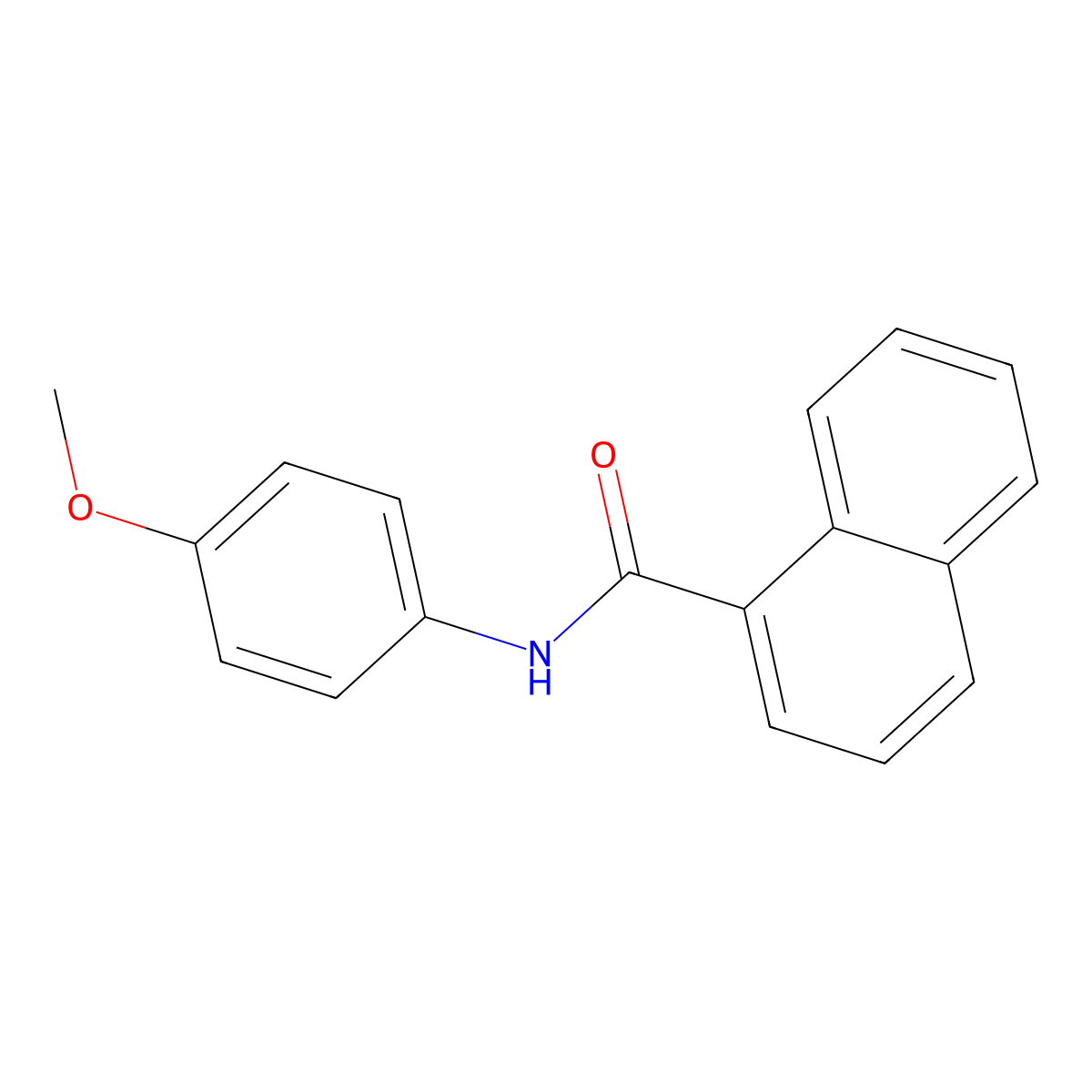N-(4-methoxyphenyl)naphthalene-1-carboxamide molecular structure, CAS 305849-08-5