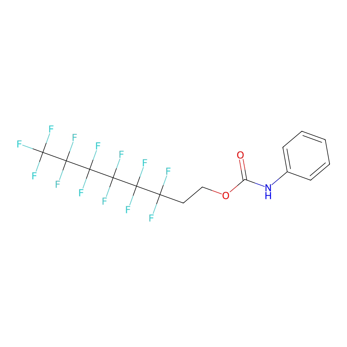 3,3,4,4,5,5,6,6,7,7,8,8,8-tridecafluorooctyl N-phenylcarbamate molecular structure, CAS 305849-11-0