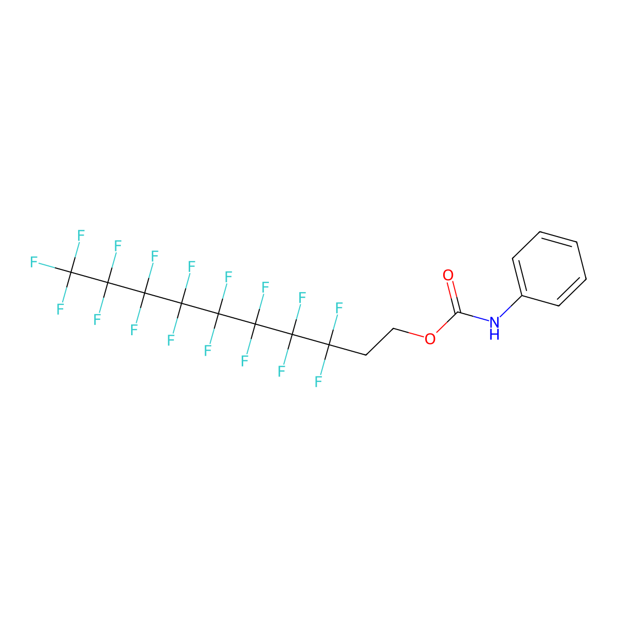 3,3,4,4,5,5,6,6,7,7,8,8,9,9,10,10,10-heptadecafluorodecyl N-phenylcarbamate molecular structure, CAS 305849-12-1