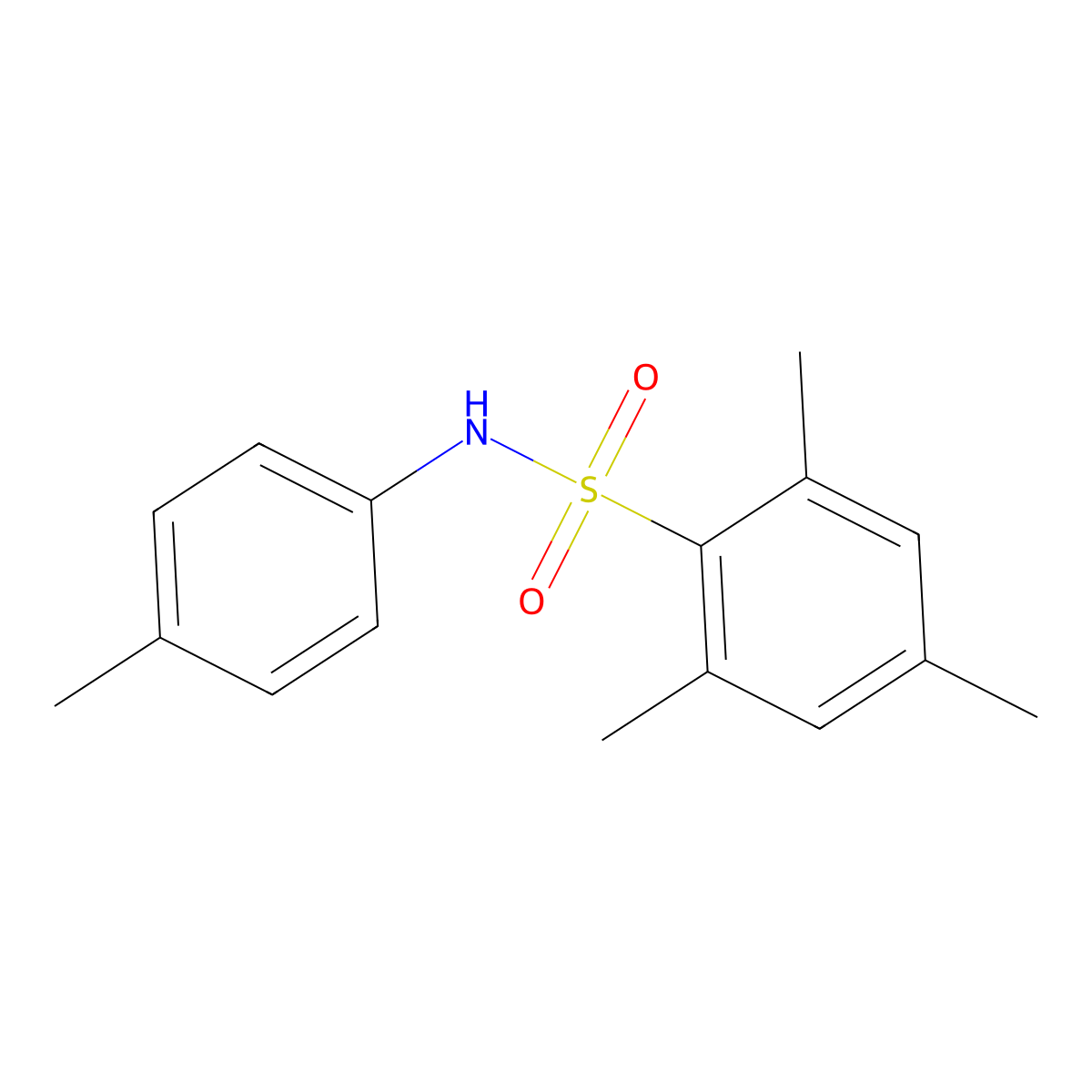 2,4,6-trimethyl-N-(4-methylphenyl)benzenesulfonamide molecular structure, CAS 305849-20-1