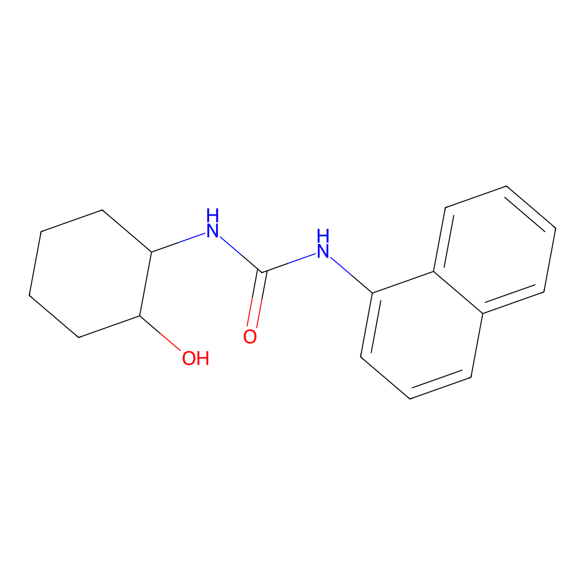 1-(2-Hydroxycyclohexyl)-3-(naphthalen-1-yl)urea molecular structure, CAS 305849-23-4