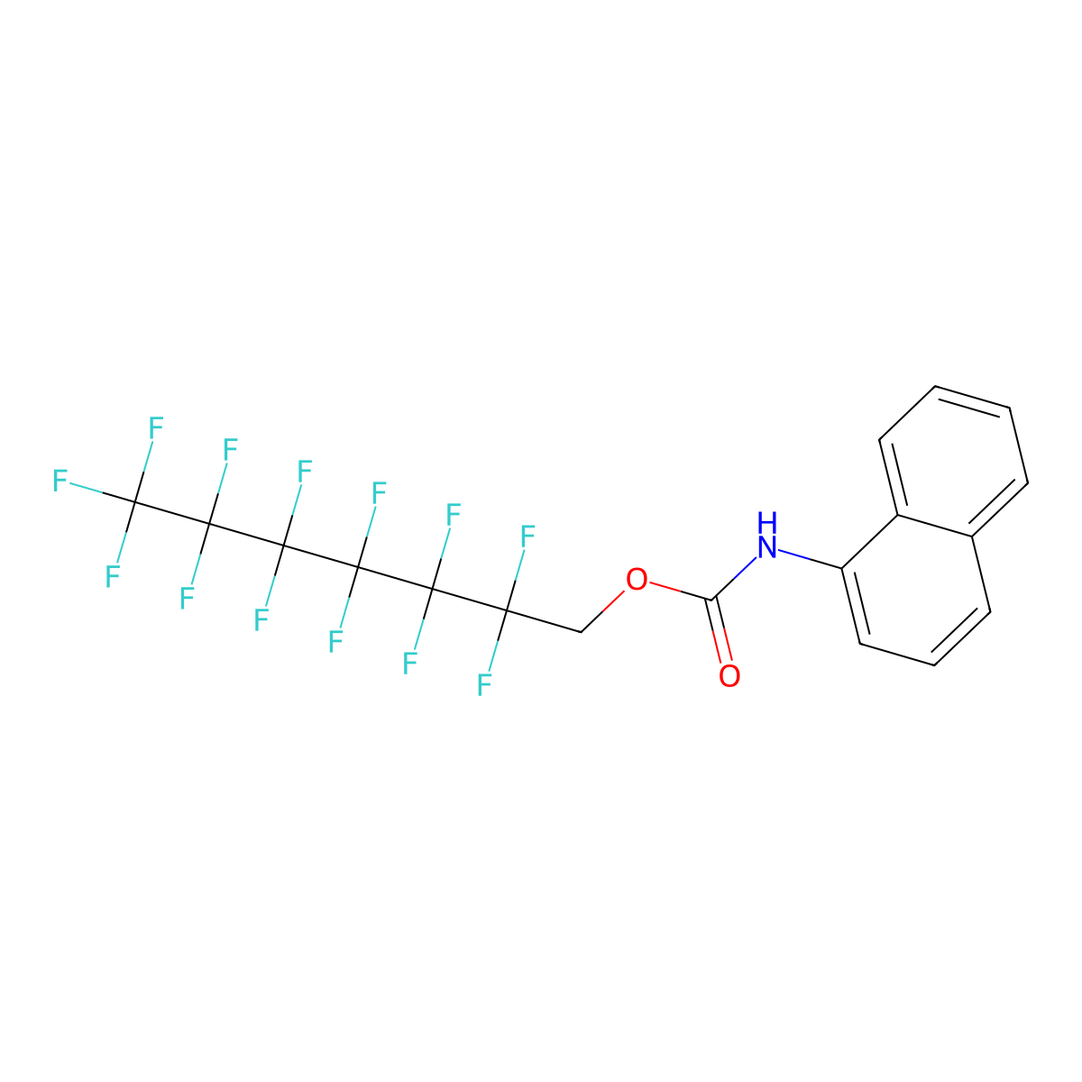 2,2,3,3,4,4,5,5,6,6,7,7,7-Tridecafluoroheptyl N-(naphthalen-1-yl)carbamate molecular structure, CAS 305849-26-7