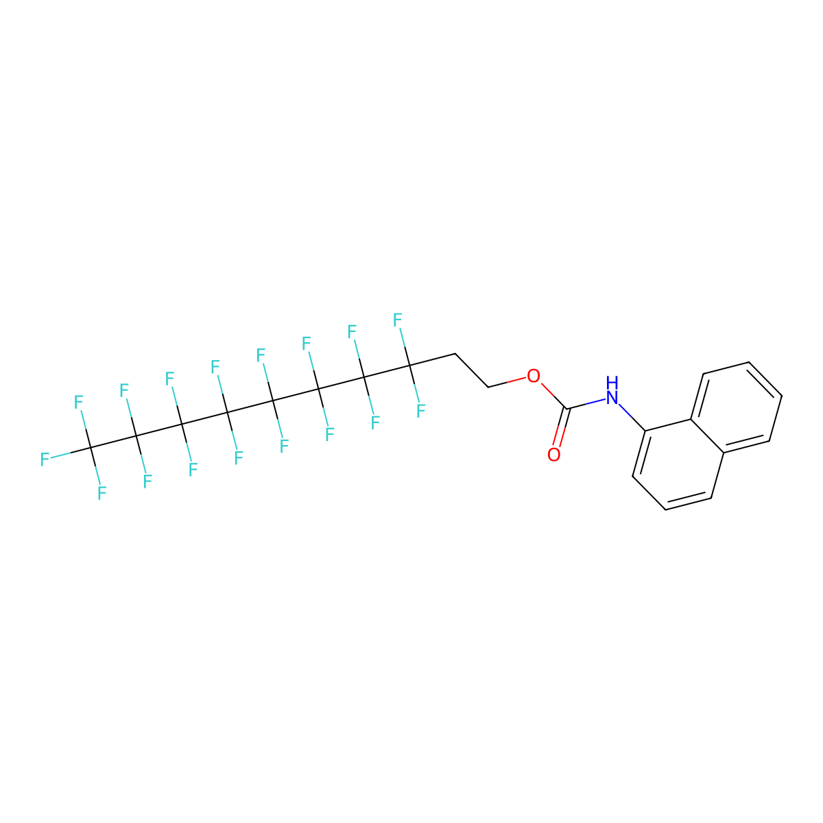3,3,4,4,5,5,6,6,7,7,8,8,9,9,10,10,10-Heptadecafluorodecyl 1-naphthylcarbamate molecular structure, CAS 305849-29-0