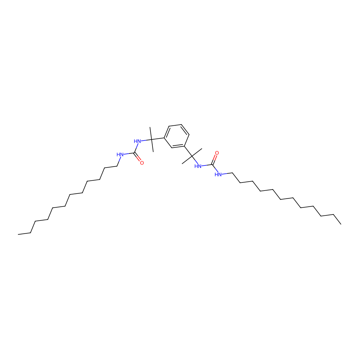 3-Dodecyl-1-[2-(3-{2-[(dodecylcarbamoyl)amino]propan-2-yl}phenyl)propan-2-yl]urea molecular structure, CAS 305849-31-4