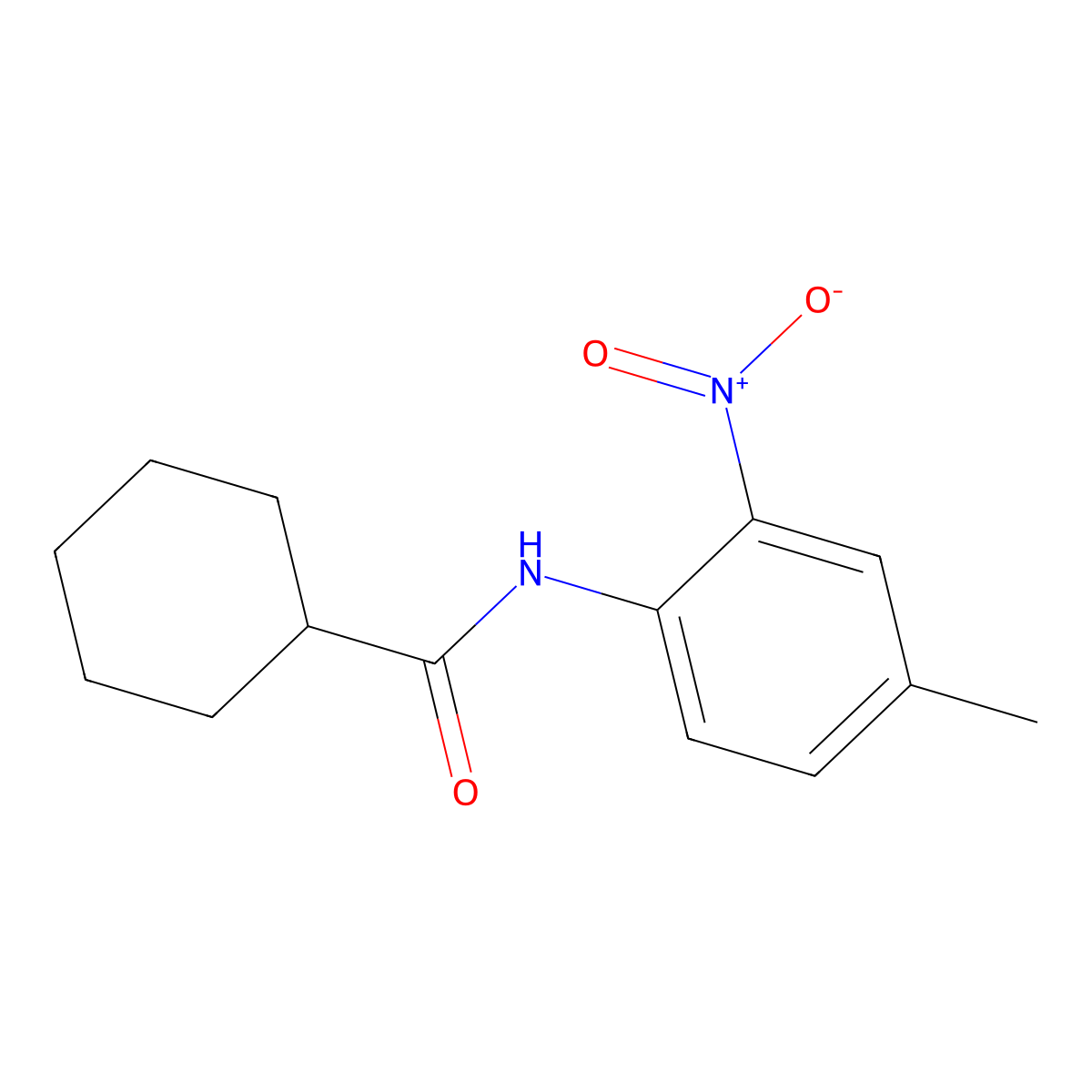 N-(4-methyl-2-nitrophenyl)cyclohexanecarboxamide molecular structure, CAS 305849-41-6