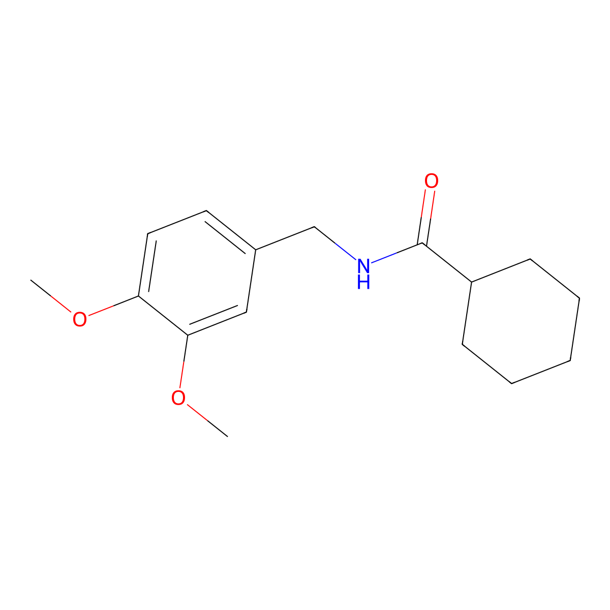 N-[(3,4-dimethoxyphenyl)methyl]cyclohexanecarboxamide molecular structure, CAS 305849-45-0