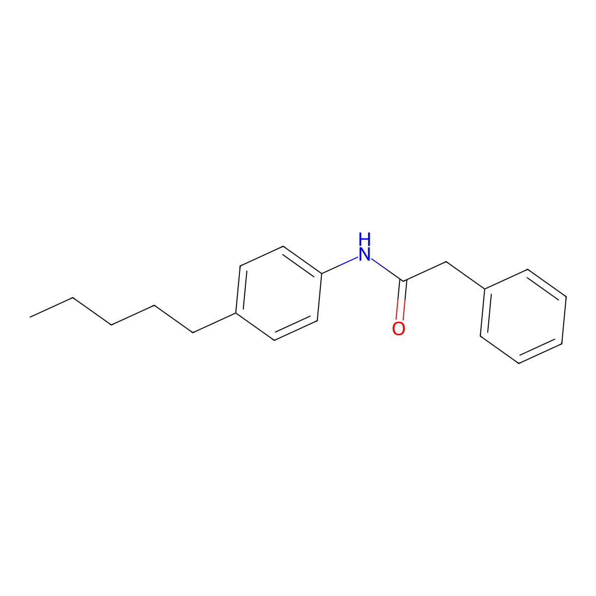 N-(4-pentylphenyl)-2-phenylacetamide molecular structure, CAS 305849-48-3