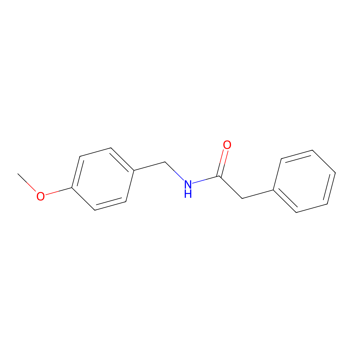 N-[(4-methoxyphenyl)methyl]-2-phenylacetamide molecular structure, CAS 305849-49-4