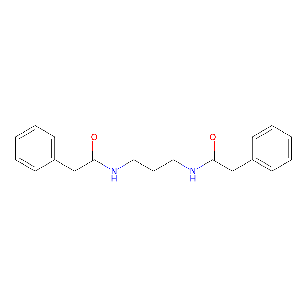 N,N'-propane-1,3-diylbis(2-phenylacetamide) molecular structure, CAS 305849-50-7