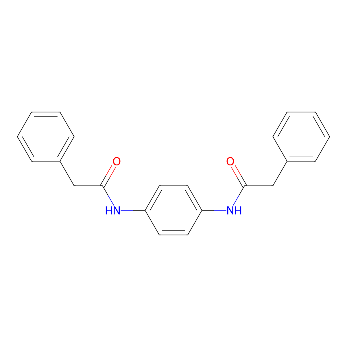 2-phenyl-N-{4-[(phenylacetyl)amino]phenyl}acetamide molecular structure, CAS 305849-51-8