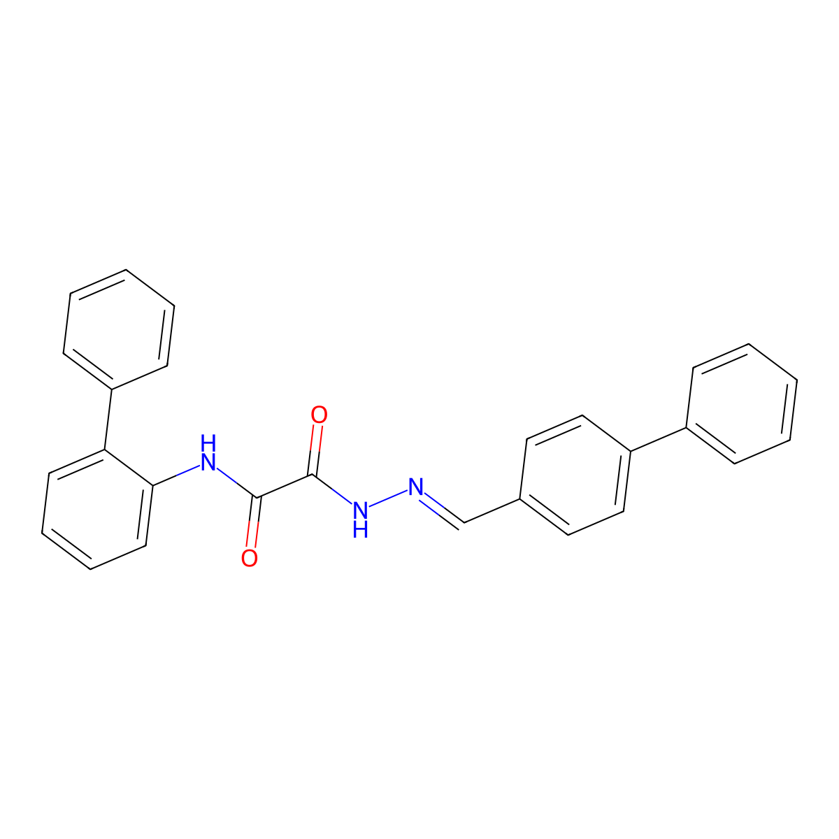 N-(2-Phenylphenyl)-1-{N'-[(4-phenylphenyl)methylidene]-hydrazinecarbonyl}formamide molecular structure, CAS 305849-85-8