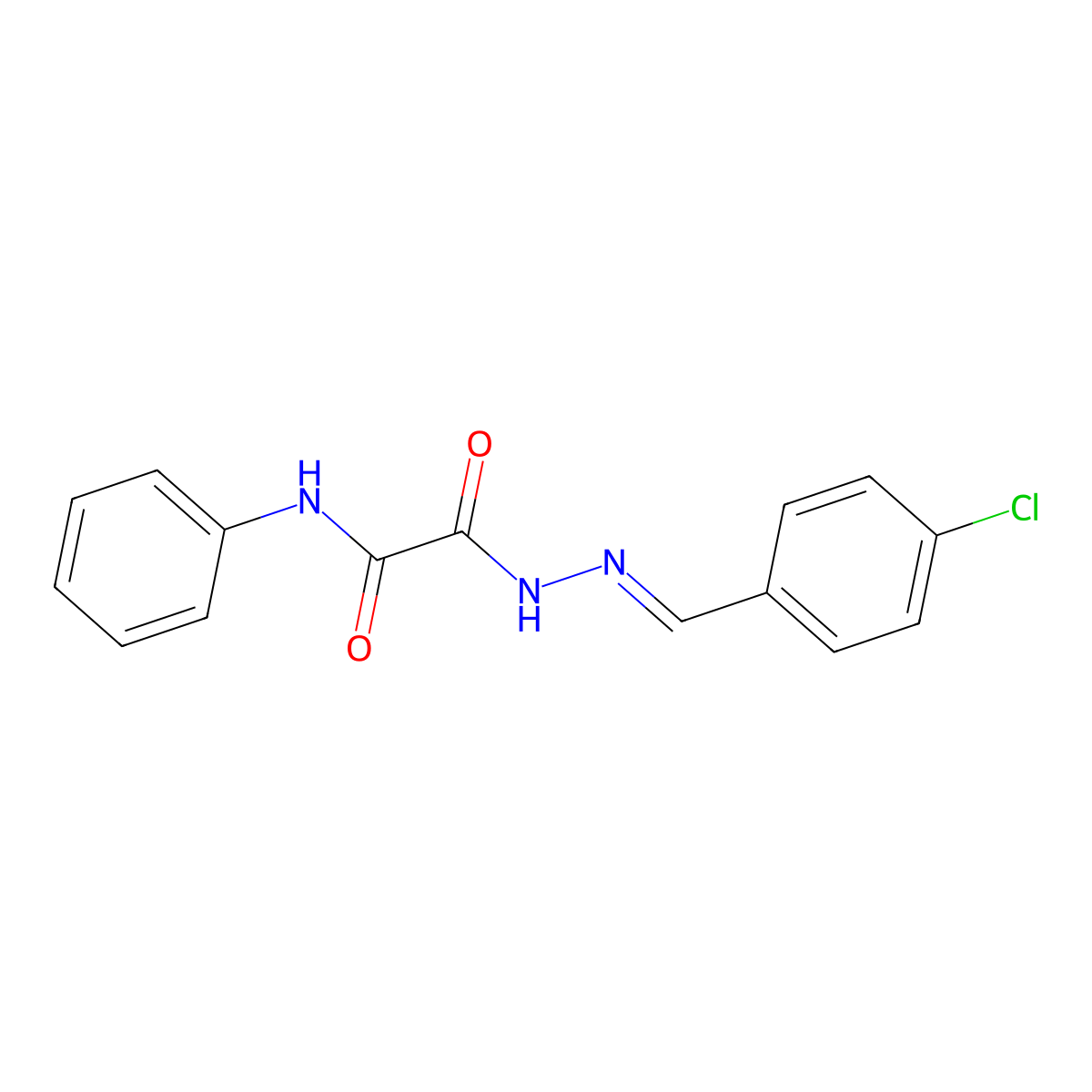 2-(2-(4-Chlorobenzylidene)hydrazino)-2-oxo-N-phenylacetamide molecular structure, CAS 305850-60-6