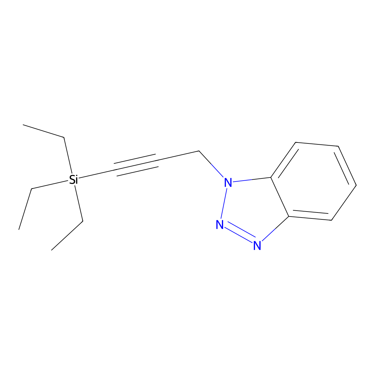 1-[3-(Triethylsilyl)prop-2-yn-1-yl]-1H-1,2,3-benzotriazole molecular structure, CAS 305850-76-4