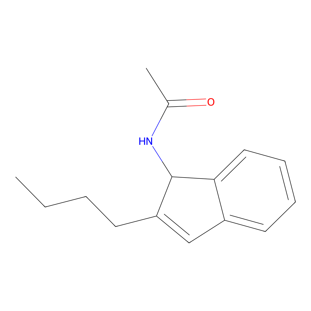 N-(2-butyl-1H-inden-1-yl)acetamide molecular structure, CAS 305850-78-6
