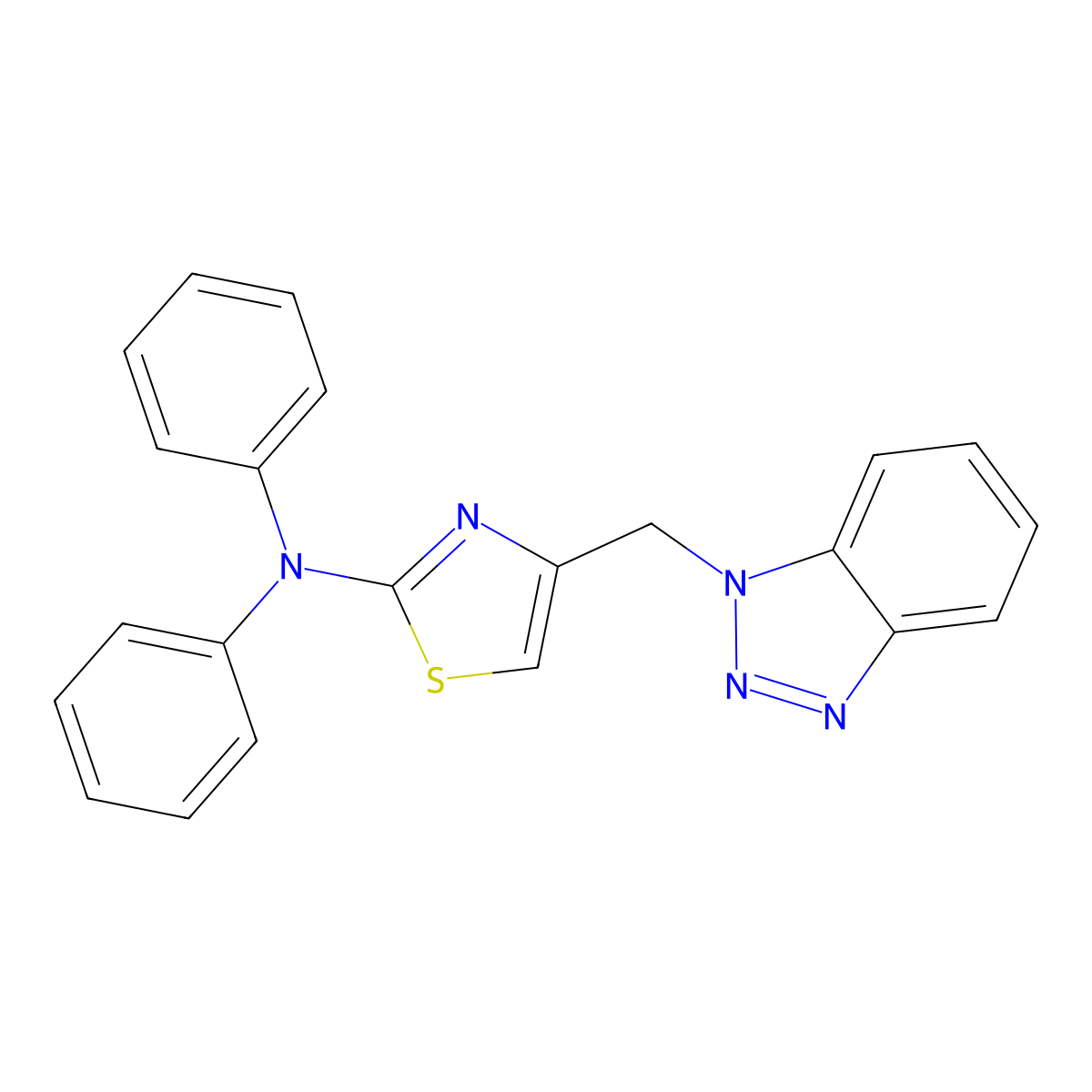4-(benzotriazol-1-ylmethyl)-N,N-diphenyl-1,3-thiazol-2-amine molecular structure, CAS 305851-16-5