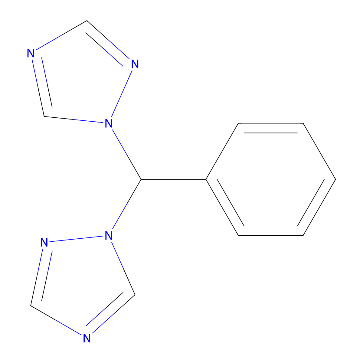 1-[Phenyl(1H-1,2,4-triazol-1-yl)methyl]-1H-1,2,4-triazole molecular structure, CAS 305851-36-9