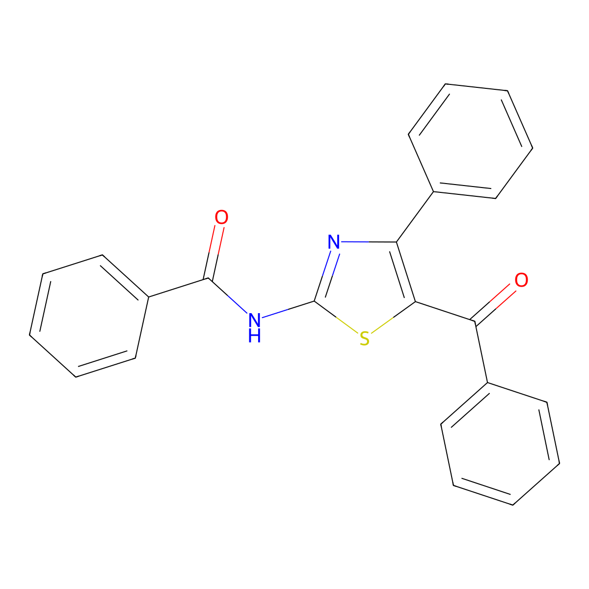 N-(5-benzoyl-4-phenyl-1,3-thiazol-2-yl)benzamide molecular structure, CAS 305851-70-1