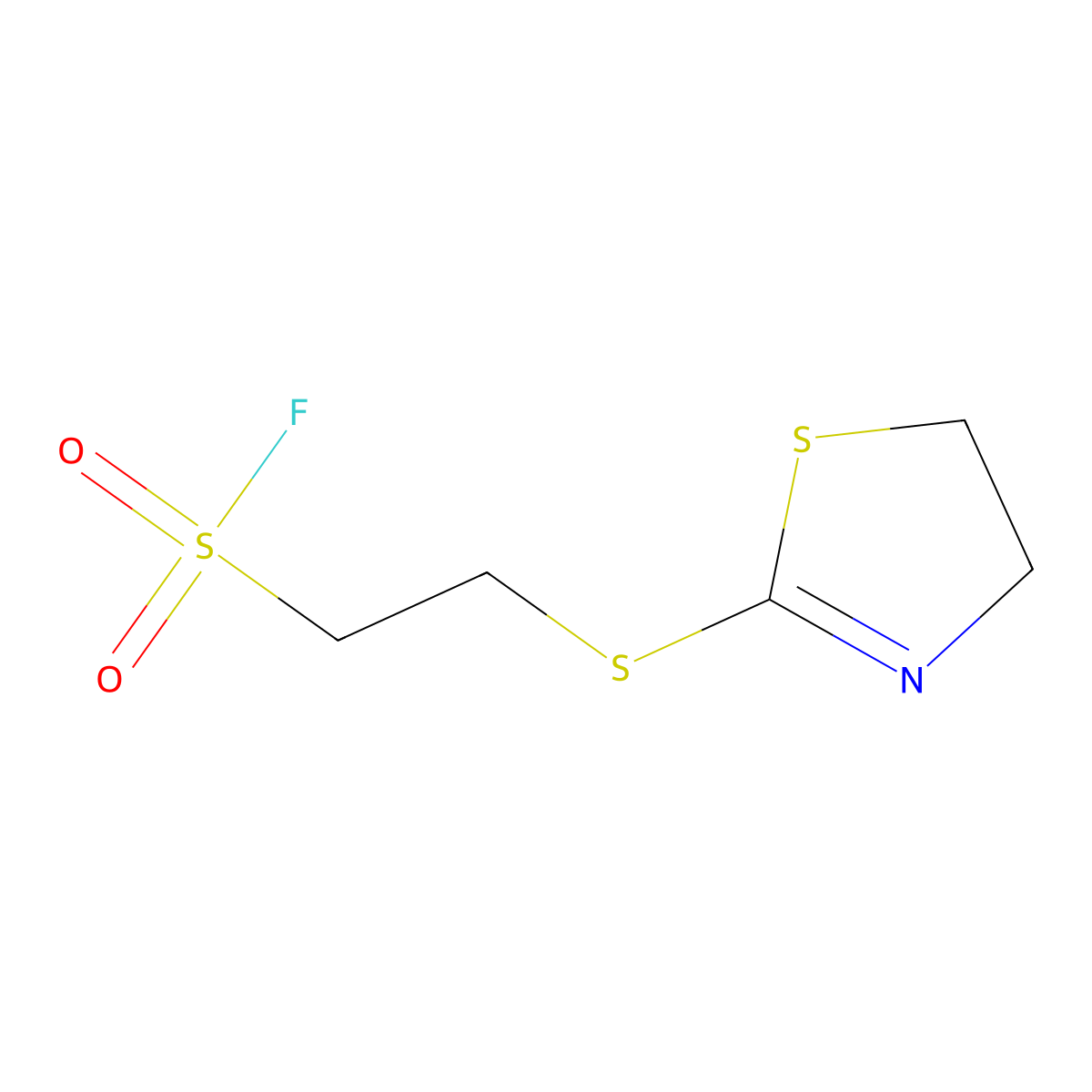 2-(4,5-Dihydro-1,3-thiazol-2-ylsulfanyl)ethane-1-sulfonyl fluoride molecular structure, CAS 305851-89-2
