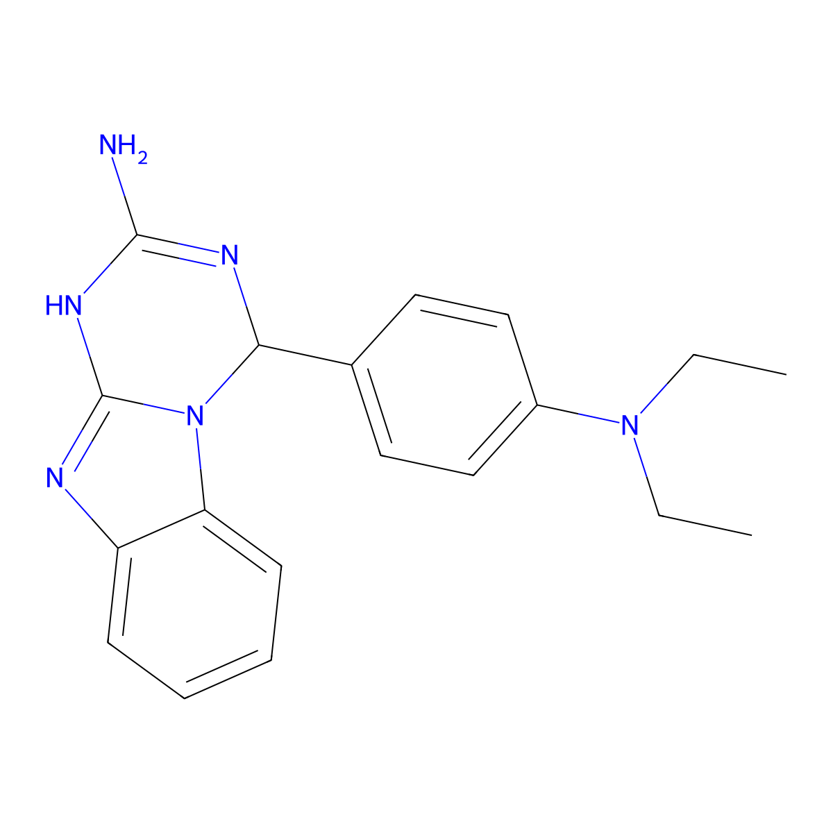 4-[4-(Diethylamino)phenyl]-1,4-dihydro[1,3,5]triazino[1,2-a]benzimidazol-2-amine molecular structure, CAS 305852-59-9