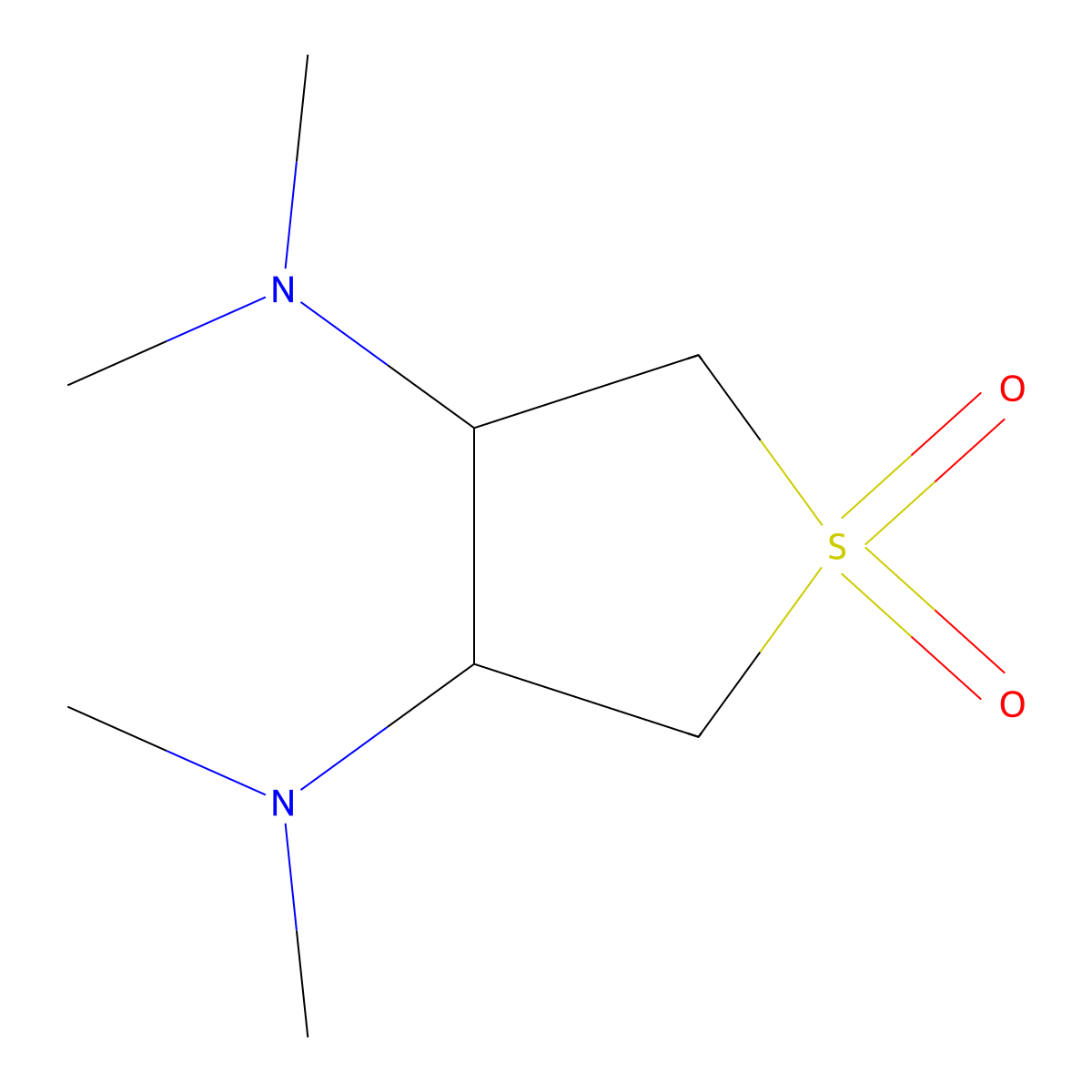 3,4-Bis(dimethylamino)thiolane-1,1-dione molecular structure, CAS 305855-92-9
