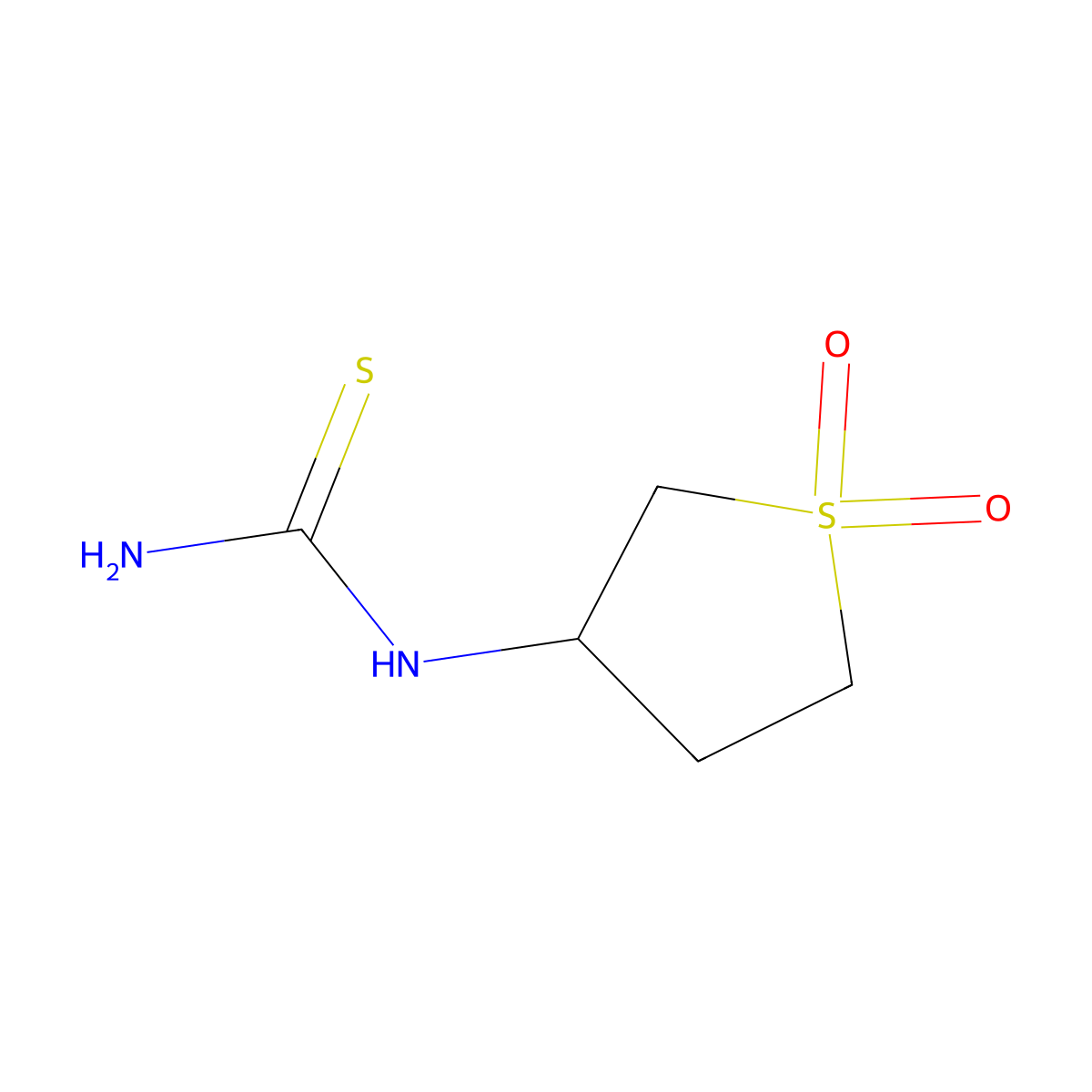 (1,1-Dioxo-1lambda6-thiolan-3-yl)thiourea molecular structure, CAS 305855-95-2