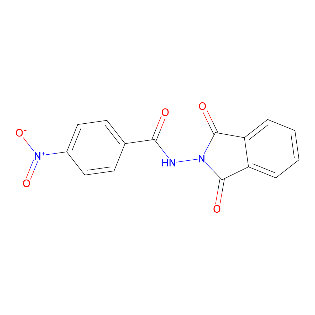 N-(1,3-dioxo-1,3-dihydro-2H-isoindol-2-yl)-4-nitrobenzamide molecular structure, CAS 305856-19-3