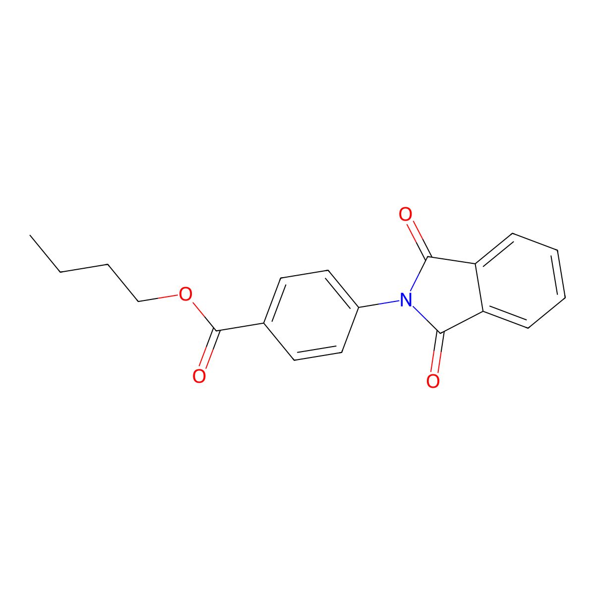 butyl 4-(1,3-dioxo-1,3-dihydro-2H-isoindol-2-yl)benzoate molecular structure, CAS 305856-60-4